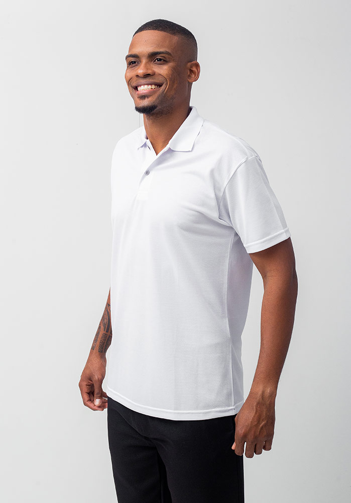 Polo branca da linha pronta entrega